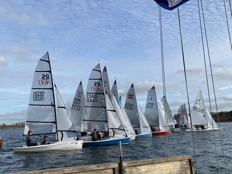 Preparing for the start of a double-handers' race in the 2022 Steve Nicholson Memorial Trophy photo copyright Maria Elvira Franco Ferro taken at Northampton Sailing Club and featuring the RS400 class