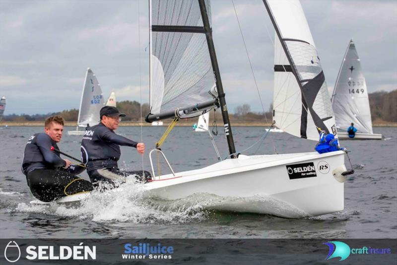 Ollie Groves and Martin Penty take fourth overall in the Seldén SailJuice Winter Series 2022-23 photo copyright Tim Olin / www.olinphoto.co.uk taken at King George Sailing Club and featuring the RS400 class