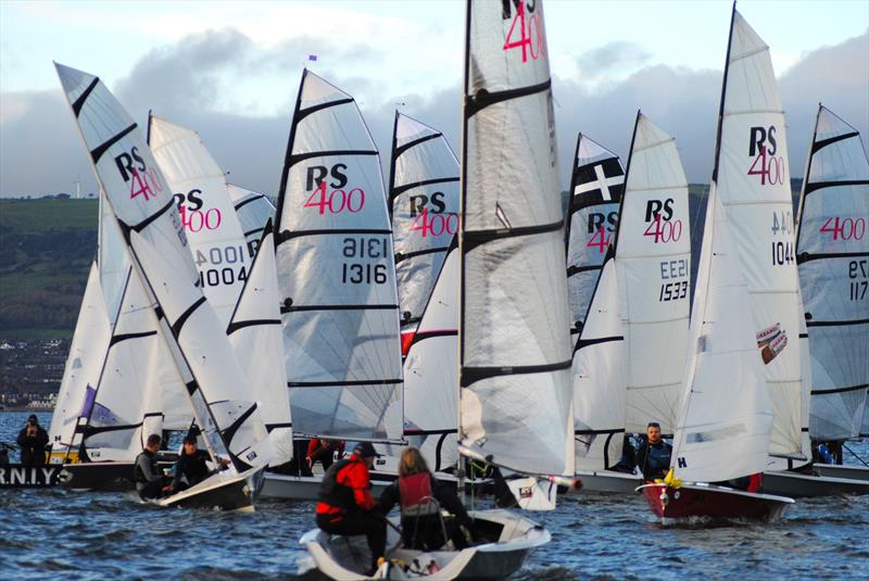Bosun Bob's/Rockshore RS400 Winter Series day 1 photo copyright Lindsay Nolan taken at Royal North of Ireland Yacht Club and featuring the RS400 class