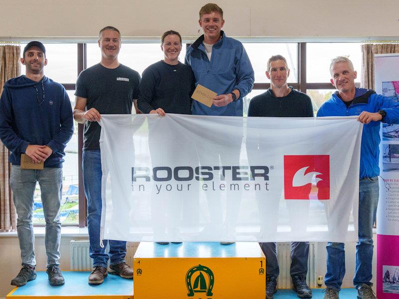 Podium for the RS400 Rooster National Tour 2023 photo copyright Natalie Smith taken at Rutland Sailing Club and featuring the RS400 class