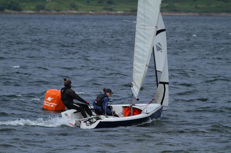 A sporty rounding for Josh and Cate Kerr during the Largs Sailing Club Splashmaps Club Championships - photo © Alastair Kent