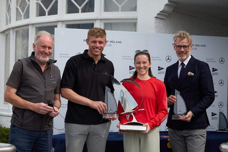 Ollie Groves and Esther Parkhurst (Eurocup winners) with Gerry Reid (RNIYC) and Nigel Gilbert (Mercedes) - Mercedes Benz Belfast RS400 Eurocup and Noble Marine UK/Irish Nationals - photo © Thomas Anderson / www.sdsphoto.pro