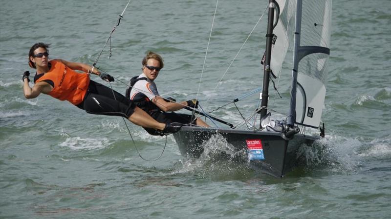 Visitors from Holland Michiel and Hilde Gierling during Cowes Dinghy Week 2014 photo copyright Liz Harrison taken at Gurnard Sailing Club and featuring the RS500 class