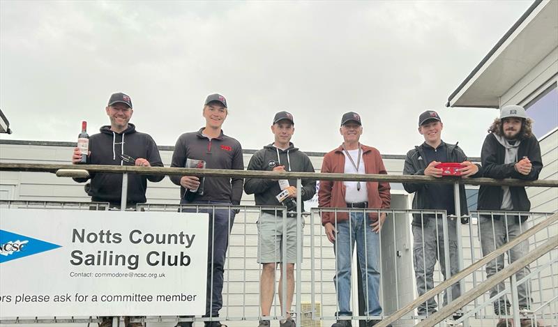 Prizewinners in the RS600 Open at Notts County SC photo copyright Kathryn Hinsliff-Smith taken at Notts County Sailing Club and featuring the RS600 class
