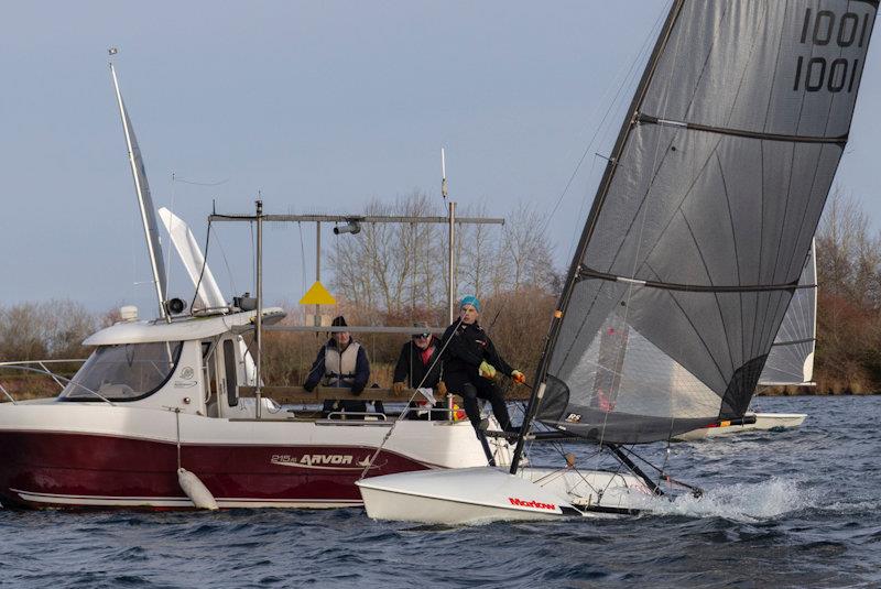 Overall winner Jamie Mawson - Notts County SC First of Year Race photo copyright David Eberlin taken at Notts County Sailing Club and featuring the RS600 class