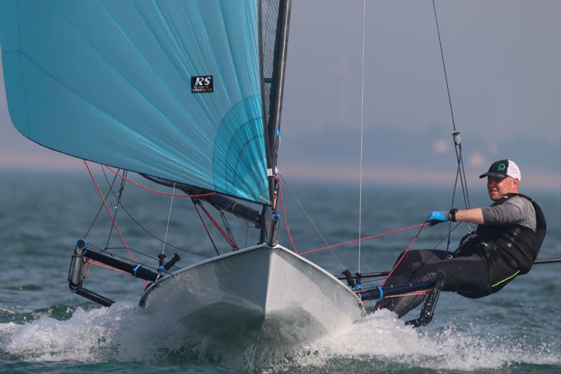 James Clark on day 4 of the Noble Marine RS700 Nationals at Brighlingsea photo copyright William Stacey taken at Brightlingsea Sailing Club and featuring the RS700 class