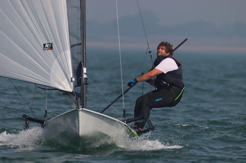 Trimming the kite on day 4 of the Noble Marine RS700 Nationals at Brighlingsea photo copyright William Stacey taken at Brightlingsea Sailing Club and featuring the RS700 class