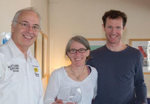 RS800 Spring Championship Winners Luke and Emma McEwen with Rutland SC Commodore John Forthergill - photo © Tim Olin / www.olinphoto.co.uk