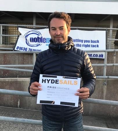 Rob Gullan wins the Hyde Raffle Prize at the RS800 Volvo Noble Marine Nationals photo copyright RS Sailing taken at Weymouth & Portland Sailing Academy and featuring the RS800 class