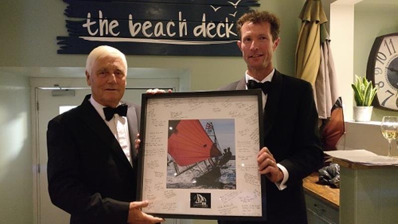 Phil Morrison presentation with outgoing Chair Luke McEwen - Volvo Noble Marine RS800 Nationals photo copyright Eastbourne Sovereign Sailing Club taken at Eastbourne Sovereign Sailing Club and featuring the RS800 class