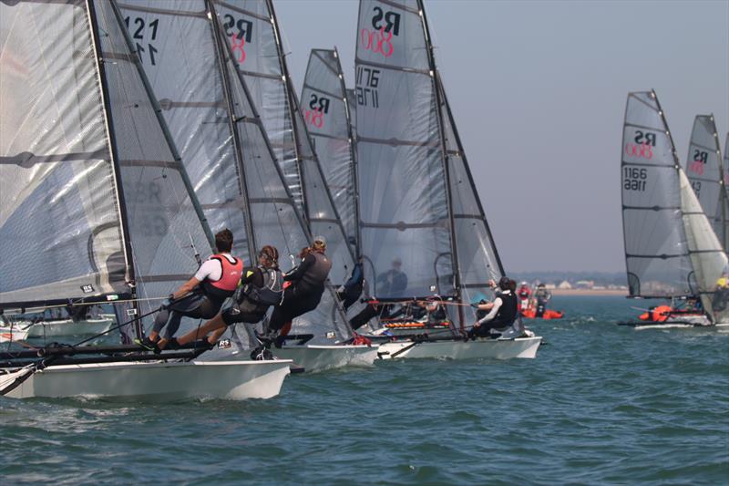 Startline on day 1 of the Noble Marine RS800 Nationals at Brighlingsea photo copyright William Stacey taken at Brightlingsea Sailing Club and featuring the RS800 class