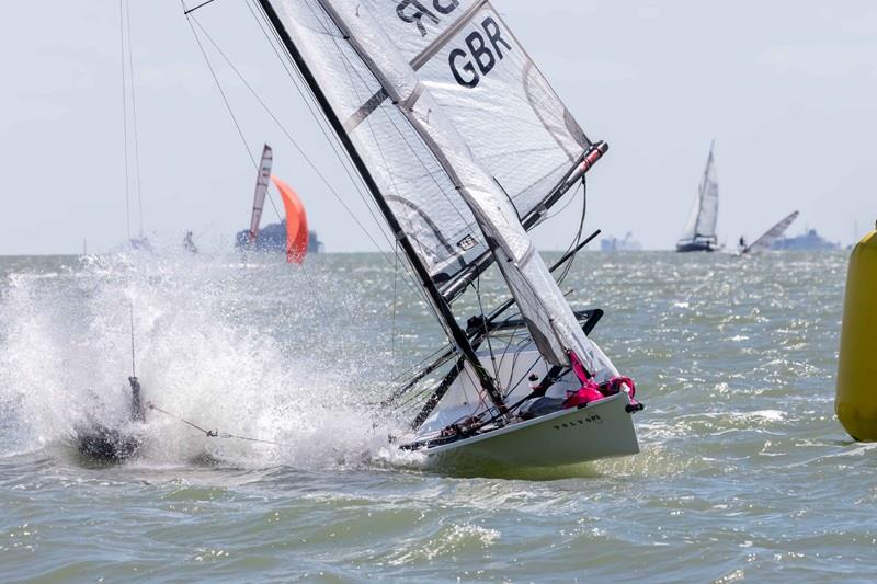 Going for a dunk during the RS800 Rooster National Tour at Stokes Bay photo copyright Tim Olin / www.olinphoto.co.uk taken at Stokes Bay Sailing Club and featuring the RS800 class