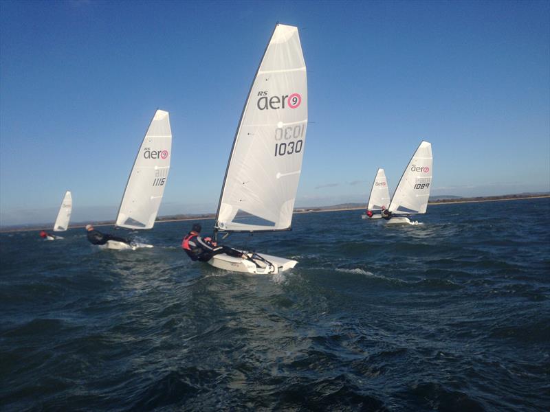 RS Aero 5 Squad weekend at Hayling Island, with visiting 9 and 7 rig sailors photo copyright Pete Barton taken at Hayling Island Sailing Club and featuring the  class