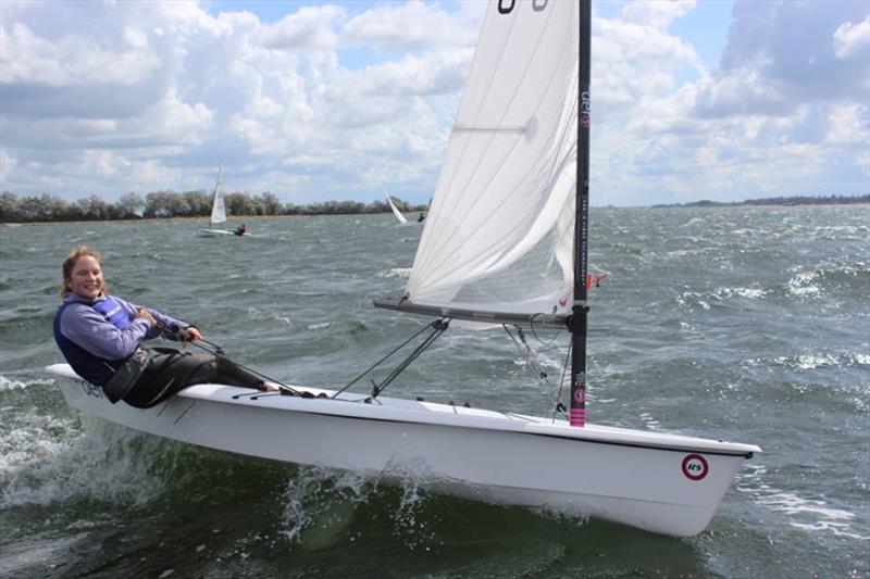 All smiles from 1st Lady, Sarah-­Jane Deary (South Africa) during the RS Aero Euro Lift-Off and EuroCup photo copyright Cathy Avierinos taken at Aquavitesse and featuring the  class