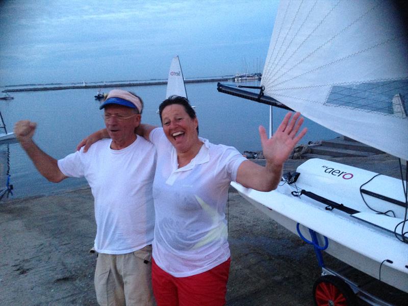 The victorious Vincent and Marcol after the Race Committee and Helpers Knockout Regatta at Bruinisse photo copyright Peter Barton taken at Aquavitesse and featuring the  class