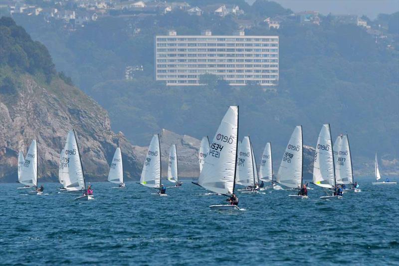 RS Aero 7s on the reach - Magic Marine RS Aero UK Nationals photo copyright Jean Border / www.borderphotos2010.com taken at Royal Torbay Yacht Club and featuring the  class