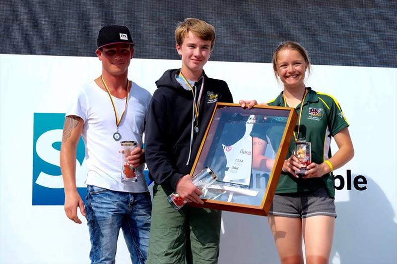 RS Aero 5 podium during the RS Aero European at Travemunder Woche - photo © Ants Haavel