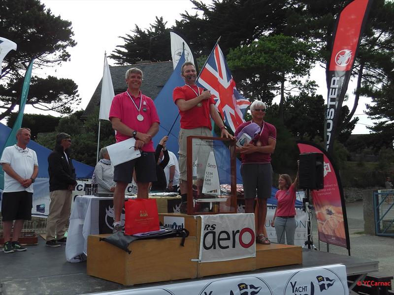 RS Aero 7 podium at the Rooster RS Aero World Championship photo copyright YC Carnac taken at Yacht Club de Carnac and featuring the  class