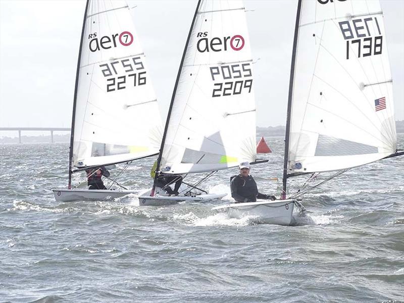 Offwind leg in a blow – perfect RS Aero conditions at the RS Aero Florida State Championship photo copyright Mike Grant taken at US Sailing Center of Martin County and featuring the  class