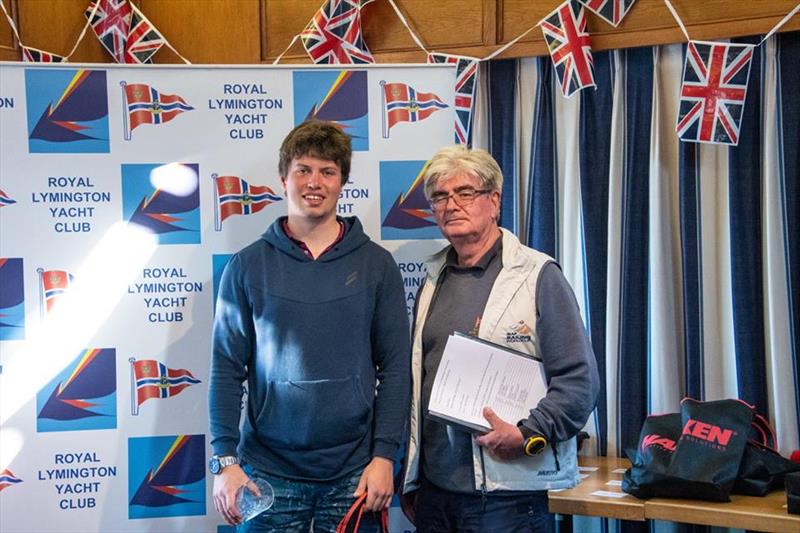 Birthday Boy Greg Bartlett takes 3rd in the RS Aero 9s in his new boat during the RS Aero UK Southern Championship at Lymington photo copyright RLymYC taken at Royal Lymington Yacht Club and featuring the  class