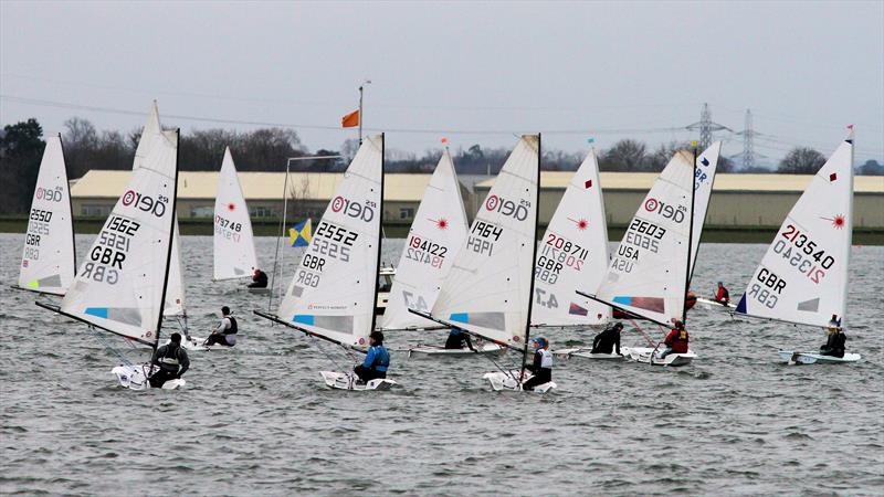 RS Aeros and Lasers at the GJW Direct Bloody Mary 2019 photo copyright Mark Jardine taken at Queen Mary Sailing Club and featuring the  class