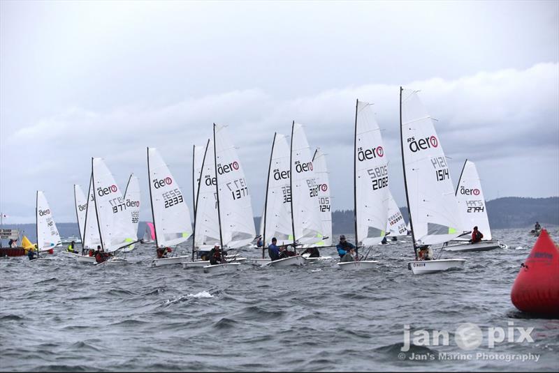 RS Aeros at the Turkey Bowl Regatta  photo copyright Jan Anderson taken at Corinthian Yacht Club of Seattle and featuring the  class