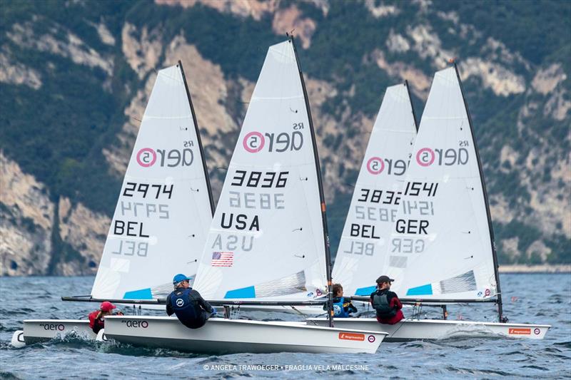 Jacques Kerrest (USA on day 2 of the RS Aero Europeans at Lake Garda photo copyright Angela Trawoeger / FVM taken at Fraglia Vela Malcesine and featuring the  class