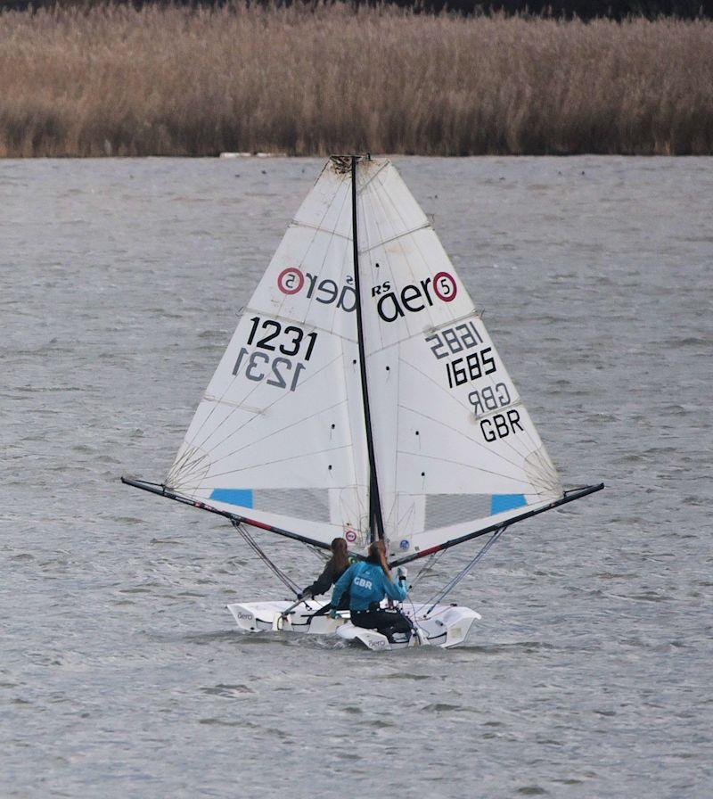 Perfect goosewinging during RS Aero UK Youth Winter Training at Chew photo copyright Nicholas Willcocks taken at Chew Valley Lake Sailing Club and featuring the  class