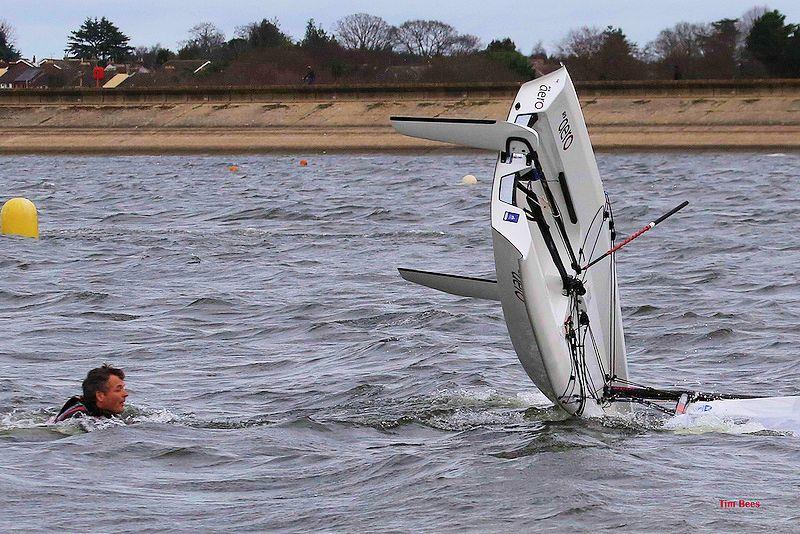Exceptional bow down trim - Alton Water Fox's Chandlery Frostbite Series week 2 photo copyright Tim Bees taken at Alton Water Sports Centre and featuring the  class