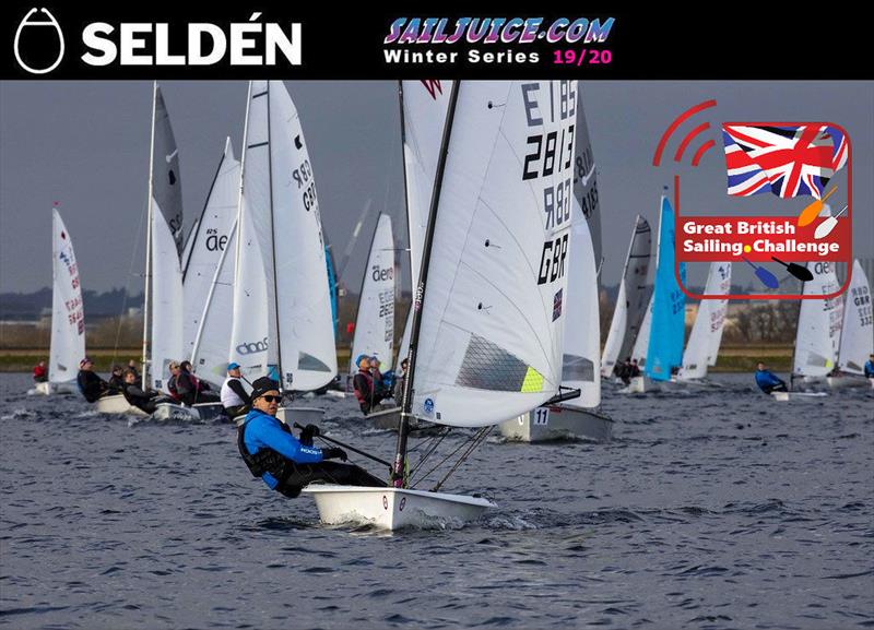 Peter Barton wins the Seldén Sailjuice Winter Series Datchet Flyer in his RS Aero 7 photo copyright Tim Olin / www.olinphoto.co.uk taken at Datchet Water Sailing Club and featuring the  class