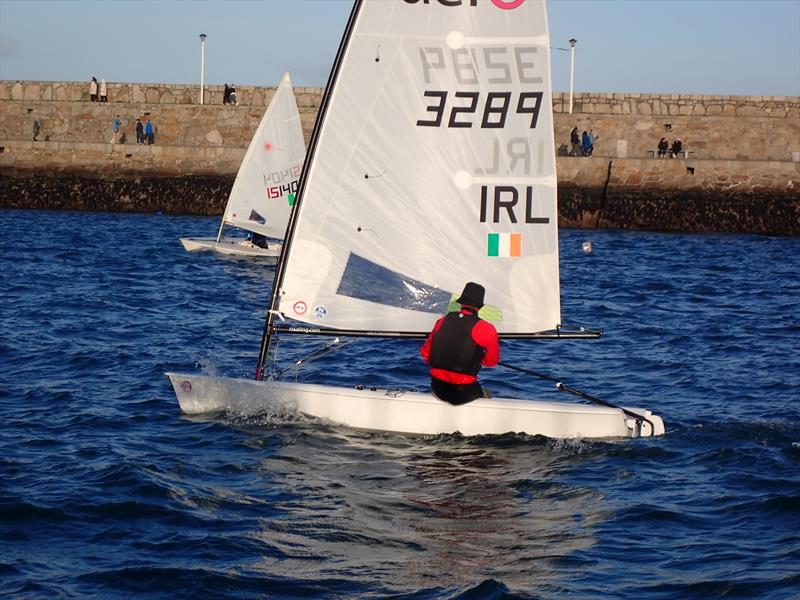 Noel Butler, Aero 7 (3289) as Dun Laoghaire Frostbite Series 2 gets underway photo copyright Cormac Bradley taken at Dun Laoghaire Motor Yacht Club and featuring the  class