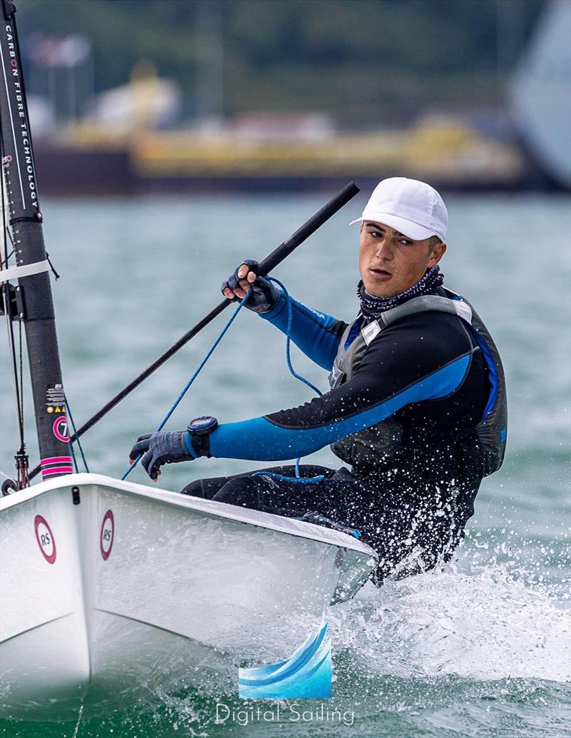 Filippo Vincis (ITA) on day 2 of the RS Aero Youth Worlds at the WPNSA photo copyright Phil Jackson / Digital Sailing taken at Weymouth & Portland Sailing Academy and featuring the  class