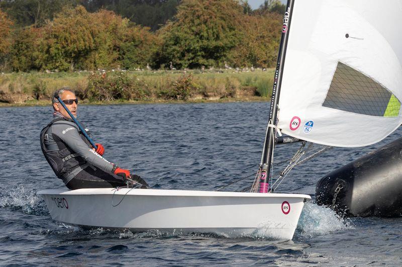 Grahame Newton, winner of Aero fleet - Singlehander open meeting at Notts County photo copyright David Eberlin taken at Notts County Sailing Club and featuring the  class