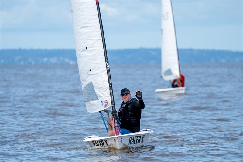 Aero 9 sailor Simon Wilkins doing his best to deal with the light winds - Sail Sandy Regatta 2022 photo copyright Jordan Roberts taken at Sandringham Yacht Club and featuring the  class