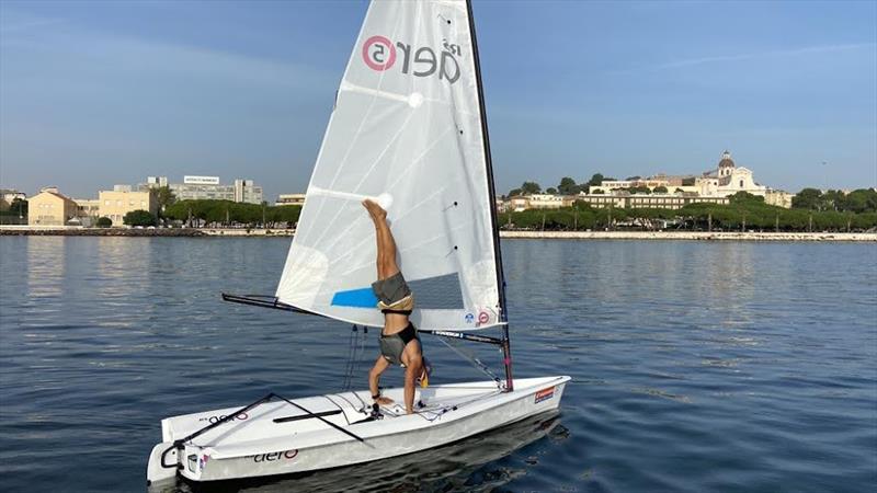 A freestylin' break from race training in Cagliari! - photo © Italian Naval League of Sulcis