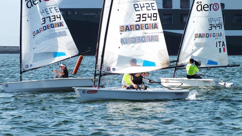 RS Aero European Youth Team Racing Championship in Cagliari, Sardinia: GBR 2 vs ITA 2 photo copyright Italian Naval League of Sulcis taken at La Società Canottieri Ichnusa and featuring the  class