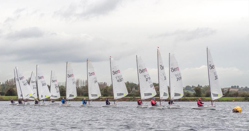 Lining up for the start during the RS Aero Northern Tour Open at Notts County photo copyright David Eberlin taken at Notts County Sailing Club and featuring the RS Aero 7 class