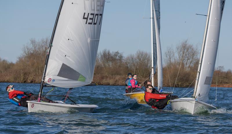 Joe Scurrah (left) and John Tailby & Chris Martin during the 2025 Notts County Cooler photo copyright David Eberlin taken at Notts County Sailing Club and featuring the RS Aero 7 class