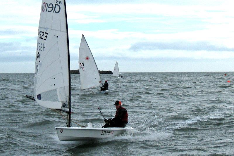 Darragh Sheridan in the final race of the Howth YC Dinghy Frostbites Spring Series photo copyright Neil Murphy taken at Howth Yacht Club and featuring the RS Aero 6 class