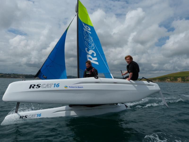 New RS CAT16s join active fleet of dinghies in Cornwall photo copyright Polkerris Beach taken at  and featuring the RS CAT16 class