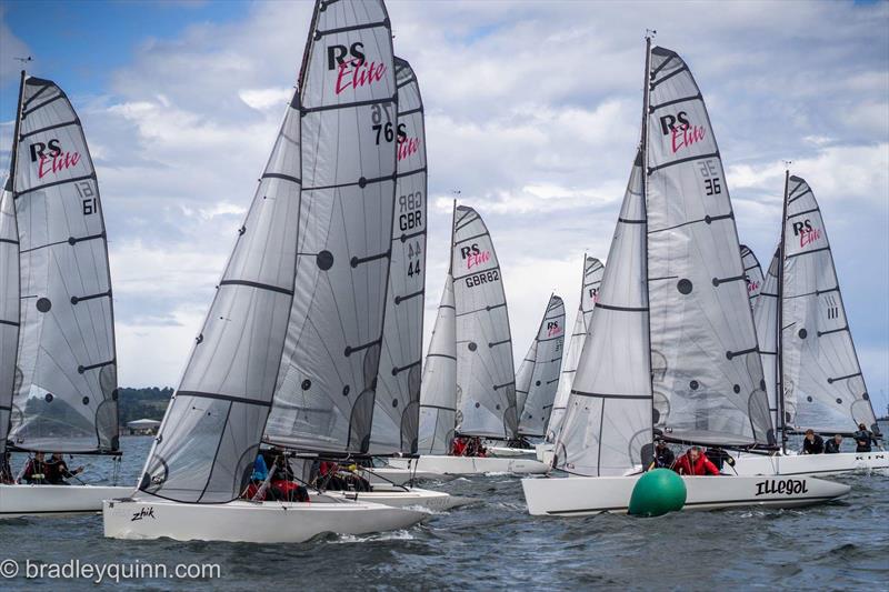 Packed startline during the RS Elite Irish Championship at Carrickfergus photo copyright Bradley Quinn / www.bradleyquinn.com taken at Carrickfergus Sailing Club and featuring the RS Elite class