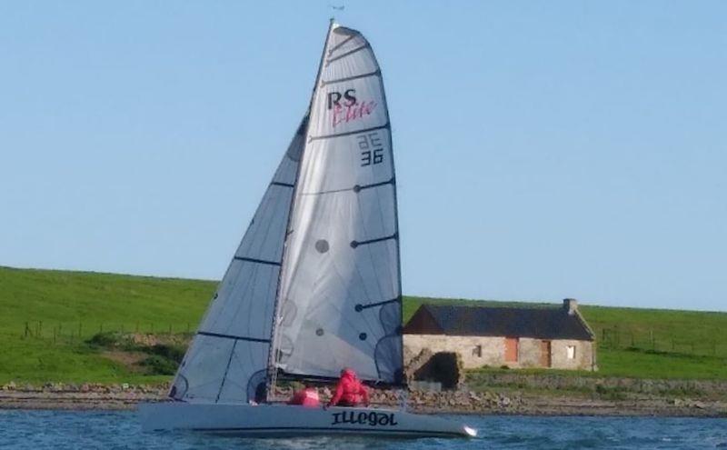 Phil Anderson and Clive Corry finishing race 2 - Strangford Lough's Frostie Week day 1 photo copyright Martin Mahon taken at Strangford Lough Yacht Club and featuring the RS Elite class