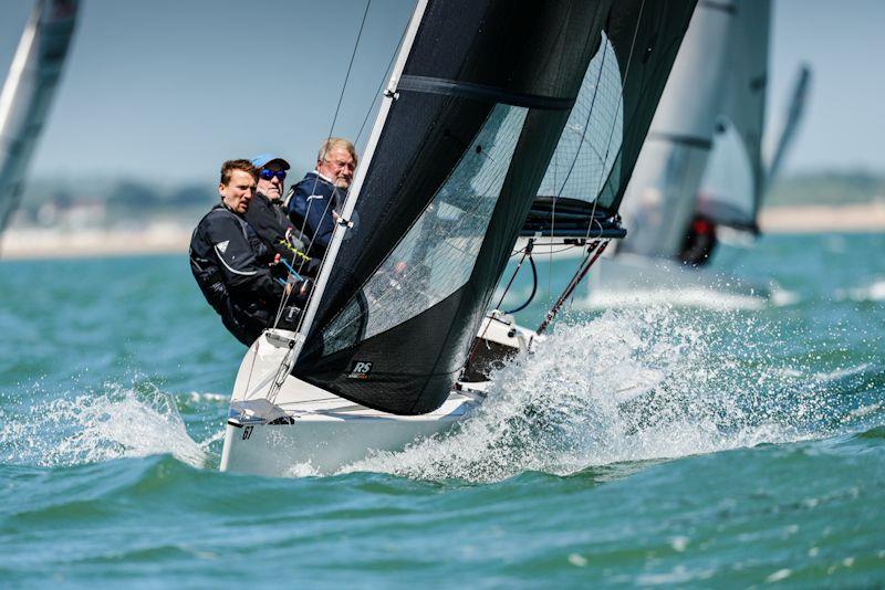 'More T Vicar' with Ossie and Tom Stewart and Geoff Carveth on day 2 of the Brewin Dolphin RS Elite National Championships photo copyright Paul Wyeth / www.pwpictures.com taken at Royal Yacht Squadron and featuring the RS Elite class