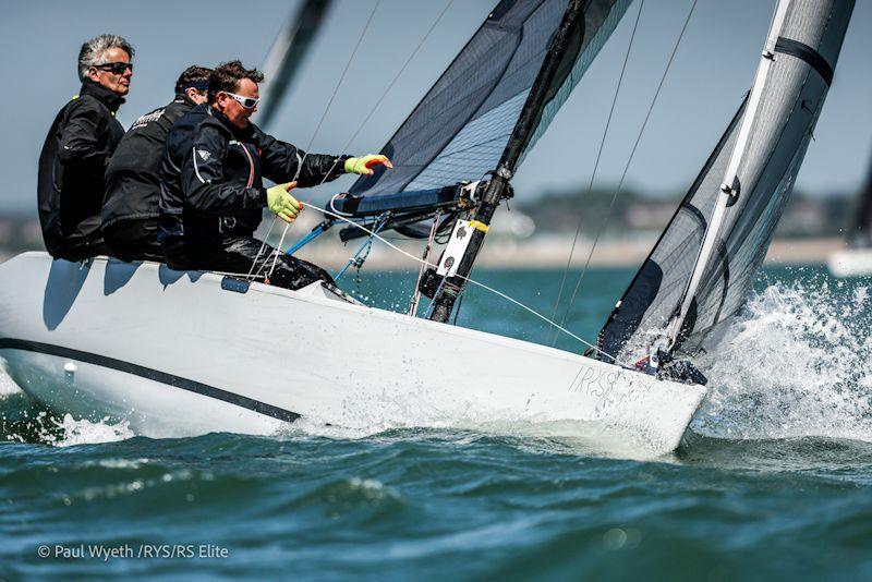 'Riff Raff' with Russell Peters, James Grant and Greg Wells on day 3 of the Brewin Dolphin RS Elite National Championships photo copyright Paul Wyeth / www.pwpictures.com taken at Royal Yacht Squadron and featuring the RS Elite class