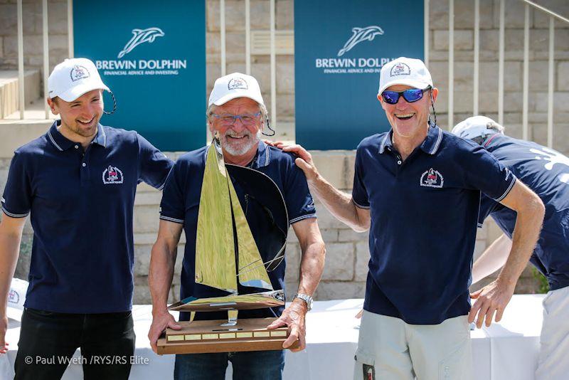 (L-R) Tom Stewart, Ossie Stewart, Geoff Carveth - winners of the Brewin Dolphin RS Elite National Championships photo copyright Paul Wyeth / www.pwpictures.com taken at Royal Yacht Squadron and featuring the RS Elite class