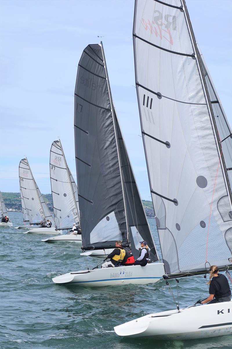 Startline action from the Brewin Dolphin RS Elite Irish Championships & Squib McMillan Shield photo copyright Lindsay Nolan taken at Royal North of Ireland Yacht Club and featuring the RS Elite class