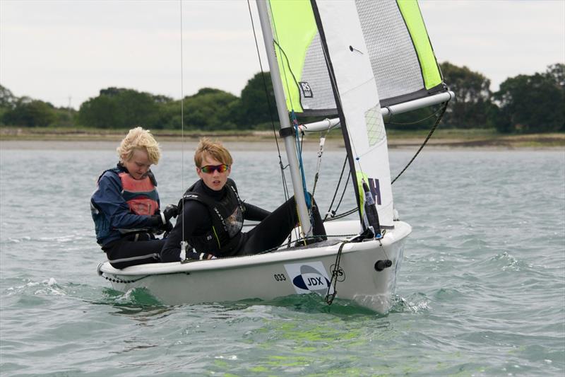 JDX Consulting Junior Schools Championships 2015 at Itchenor photo copyright Mary Pudney taken at Itchenor Sailing Club and featuring the RS Feva class