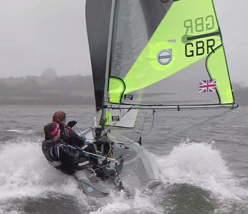 Big winds for the RS Feva SW Training at Chew Valley Lake photo copyright Bex Partridge taken at Chew Valley Lake Sailing Club and featuring the RS Feva class