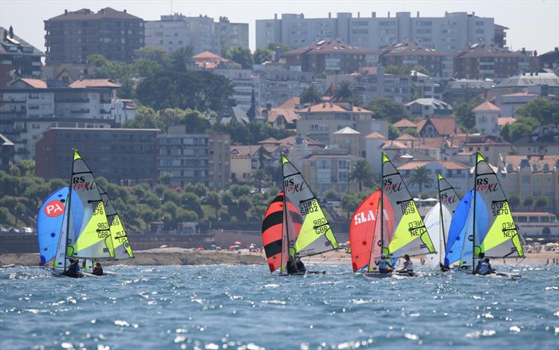 Day 1 of the RS Feva World Championships 2016 in Santander photo copyright Peter Newton / www.peternewton.zenfolio.com taken at Real Club Martimo de Santander and featuring the RS Feva class