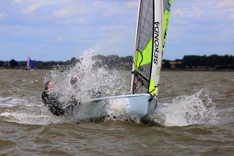 Pyefleet Week 2016 day 4 photo copyright Tim Bees taken at Brightlingsea Sailing Club and featuring the RS Feva class